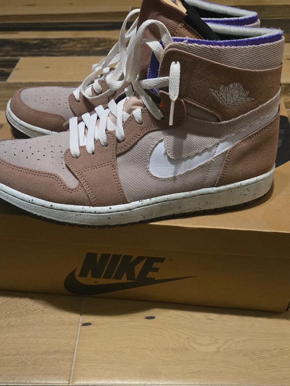 Air Jordan 1 Zoom Air CMFT CT0978 0 High-Top Fossil Stone/White-Fossil Rose